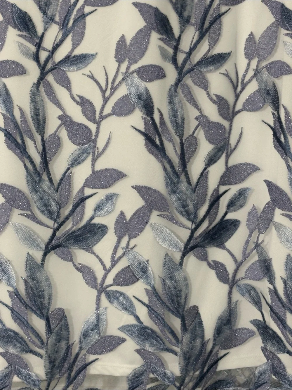 Adrianna Papell Leaf Embroidered A-Line Dress - Picture 6 of 9
